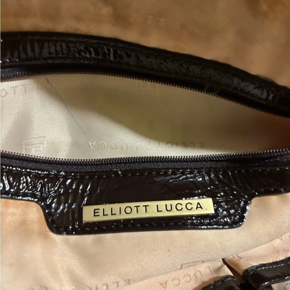 Elliott lucca metallic Elegant Brown Leather Handbag